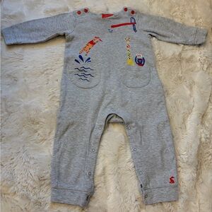 Joules Gray Kids One Piece with Animal Print